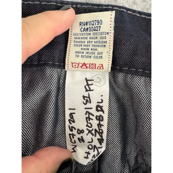 True Religion Womens Denim Mini Skirt w/Side Slit Size 28 Y2K Classic NWOT - Picture 8 of 12